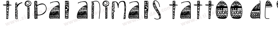 Tribal Animals Tattoo Designs字体转换